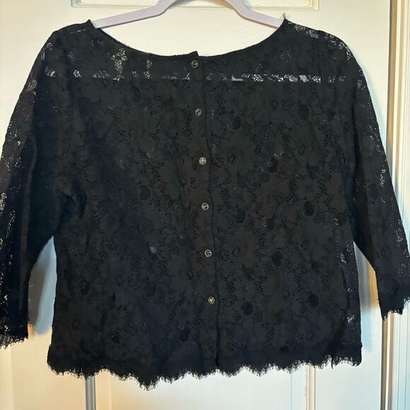 An original Penguin Black Lace Shirt - Med - Picture 3 of 3